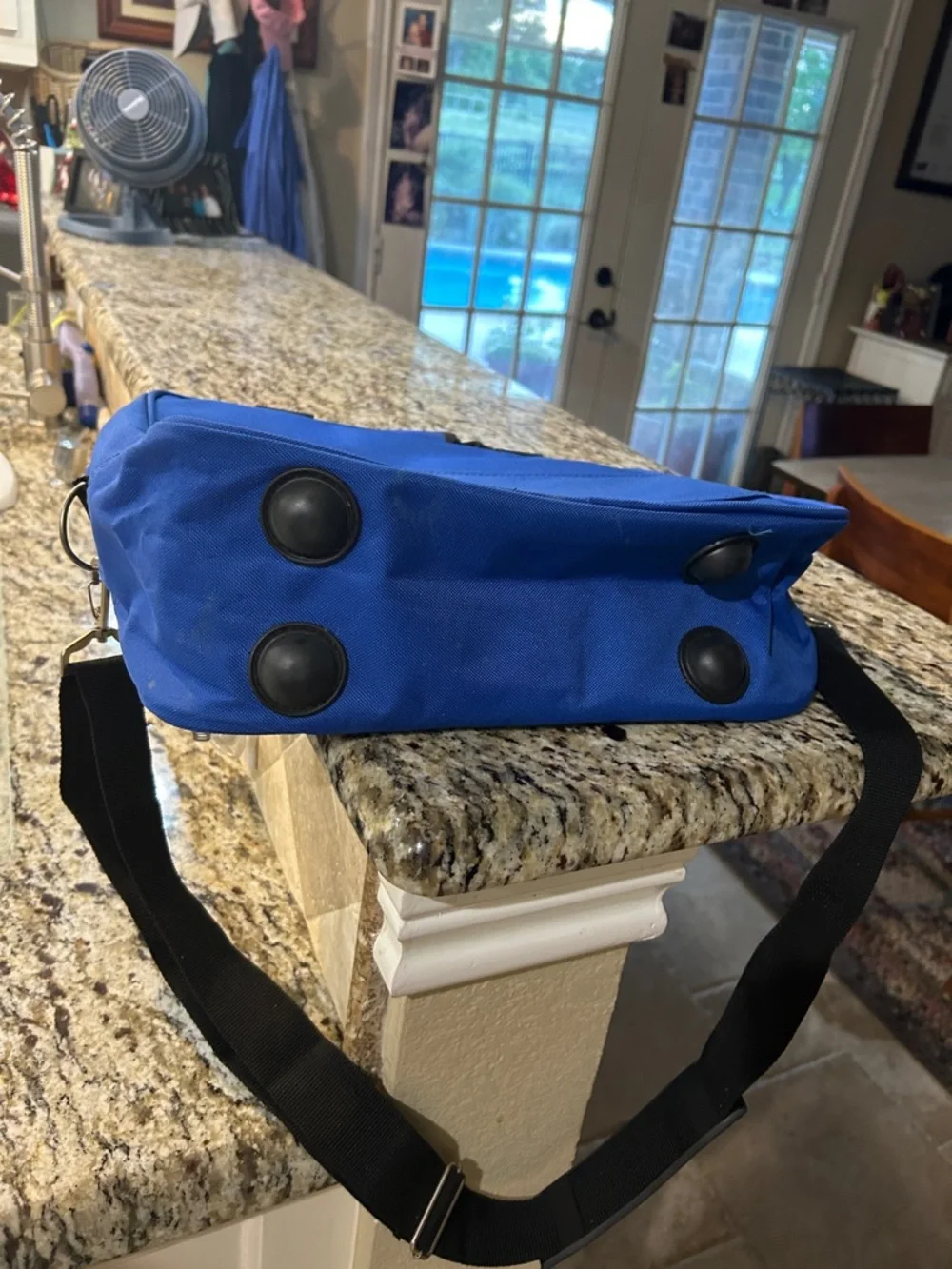 Blue Laptop Travel Bag with Black Trim